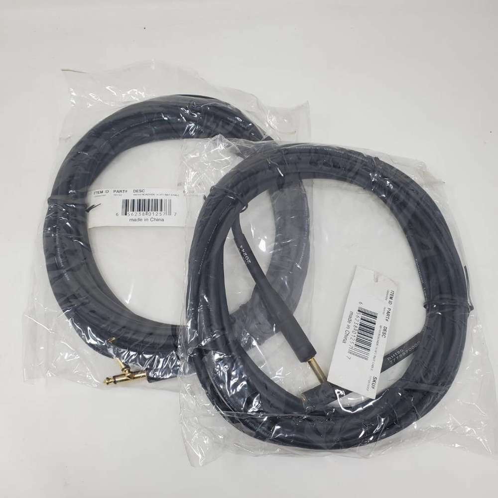 (2) Livewire Pro Musician's 18.5ft AUDIO Cable RH1186